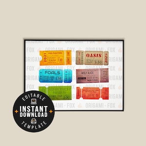 Personalised Ticket Stub Print / Landscape Poster - Add Your