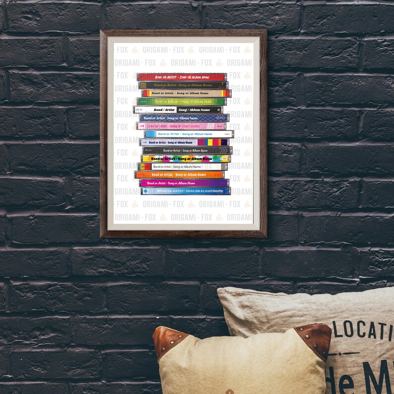 Personalised CD Stack Poster - Printable Music Poster - Custom Design ...