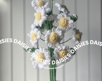 Crochet Flower Bouquet | Daisies | Handmade | Gift for her, girlfriend, Mother's Day, Spring, Summer, Baby Shower