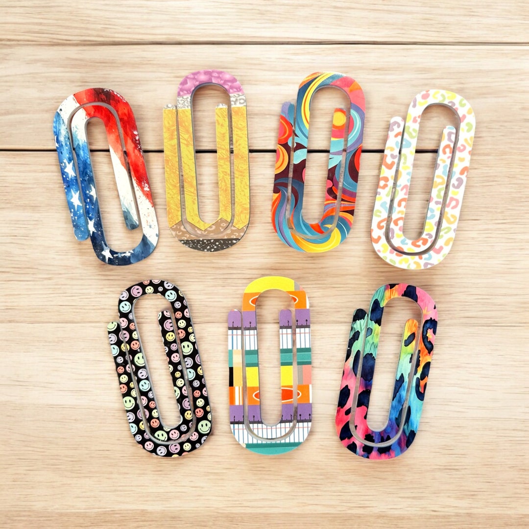 Acrylic Paperclip Bookmark Set, Unique Planner Clips, Teacher Gift - Etsy