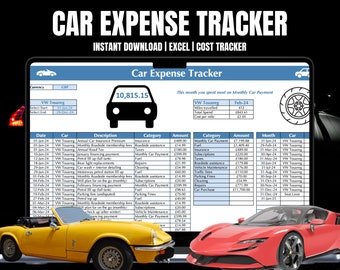 Car Expense Tracker Manage Vehicle Costs Effortlessly Budget Tracker Optimize Car Finances with Ease Digital Download Auto Expense Log