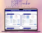 Savings Planner ISA Tracker Tax Efficient Individual Saving Account Finance Excel Plan Download Budget Digital Cash Stocks Shares 2026