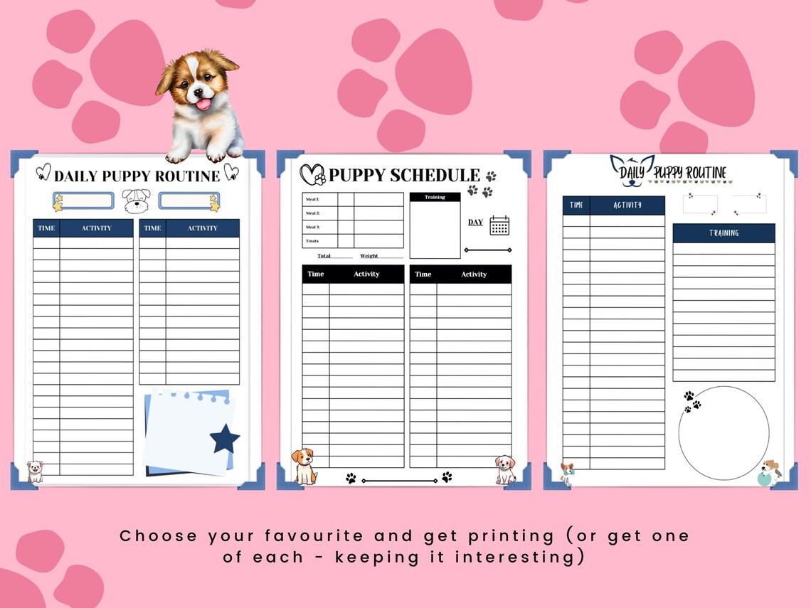 Ultimate Puppy Bundle Printable PDF Excel Routine Daily Schedule Canine ...
