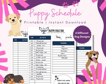 Puppy-schema: Dagelijkse maaltijd-, plas- en trainingsplanner (PDF-printbaar) Direct te downloaden 2026