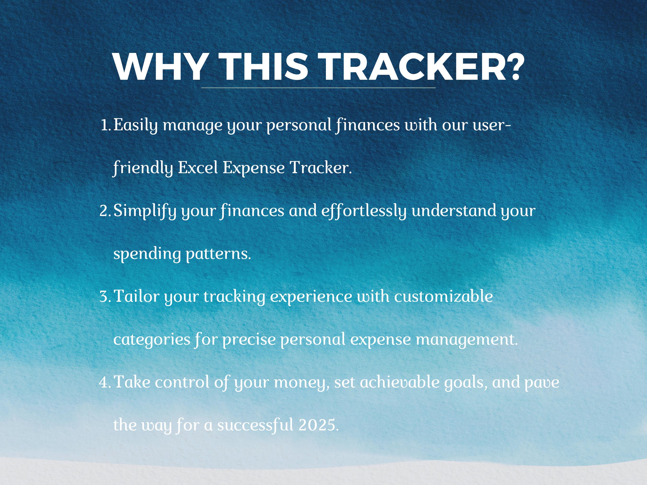 Excel Expense Tracker 2025 Simple Personal Finance Budgeting Easy ...