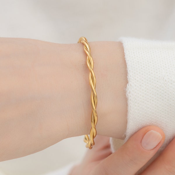 The Braided Cuff Bracelet a testament to intertwined hearts is a perfect Valentine's Day gift