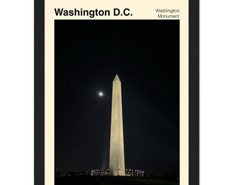 Washington DC Poster | Washington DC Print | Washington Monument