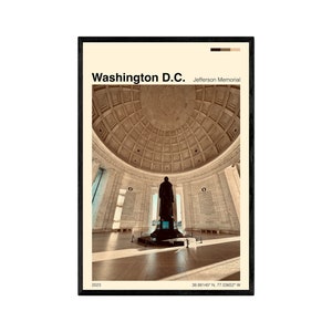 DIGITALE Washington DC-poster | Washington DC-afdruk | Thomas Jefferson