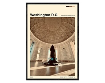 DIGITAL Washington DC Poster | Washington DC Print | Thomas Jefferson