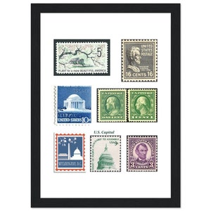 Sello vintage de Washington DC Póster