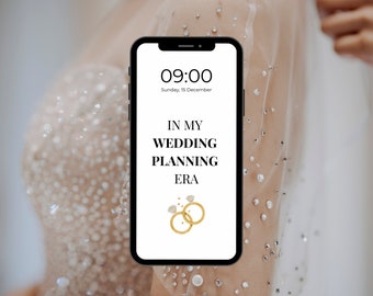 iPhone-achtergrond in mijn bruiloftsplanningstijdperk Telefoonachtergrond iOS-startscherm Moderne bruiloft esthetische iPhone-achtergrond