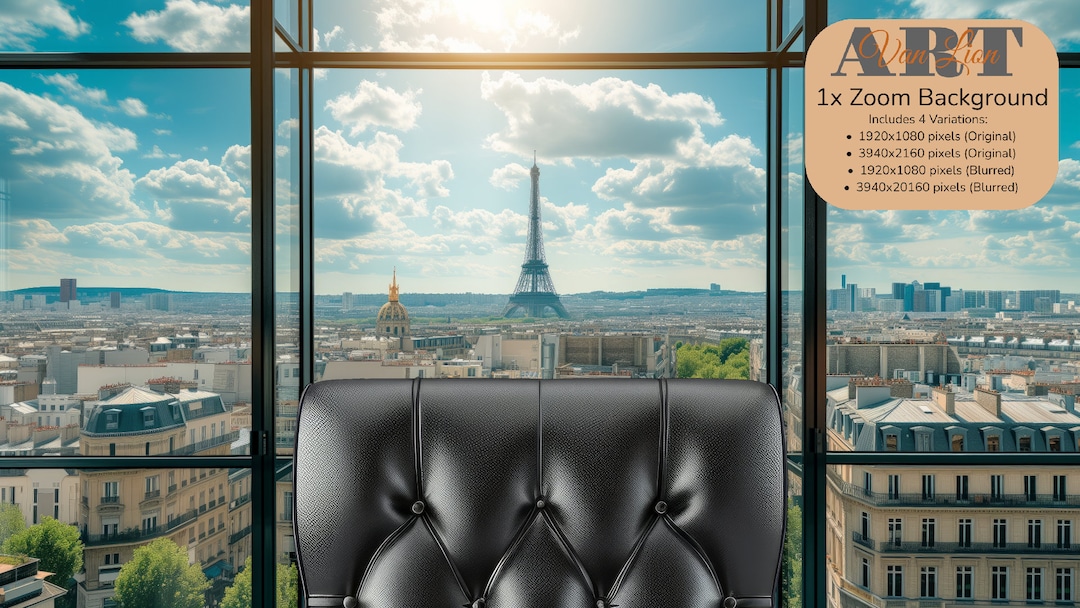 Eiffel Tower Zoom Background Cityscape Zoom Meeting Microsoft Teams