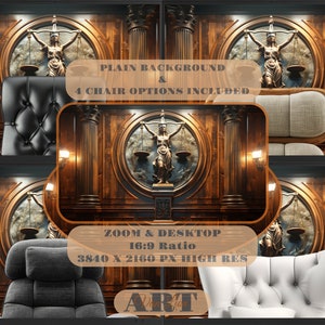 Courtroom Zoom Background with Chair Lawyer Background Legal Zoom Background Attorney Google Meet Remote Microsoft Team PC Background Mac