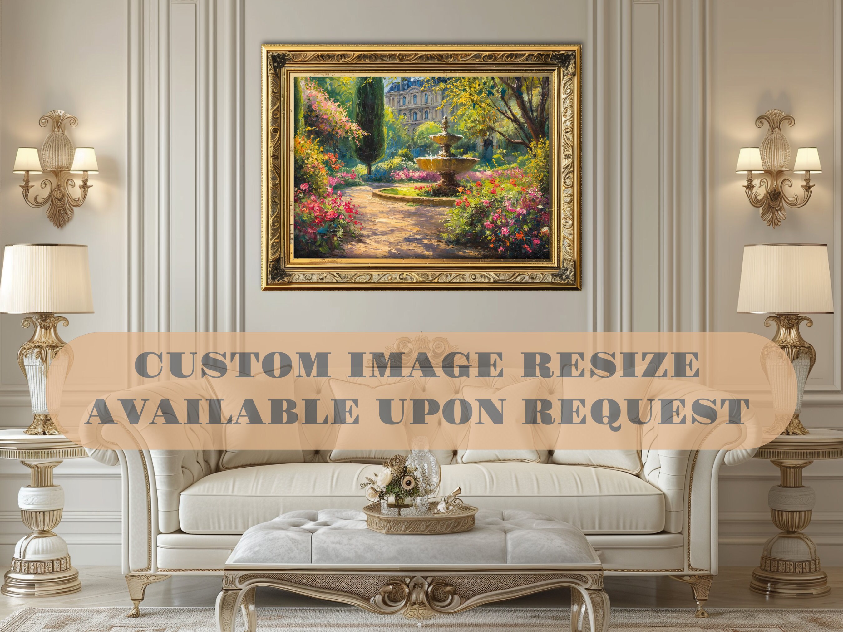 Fountain Artwork Luxembourg Garden Fountain Painting Nature Path ...