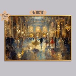 Stijldans kunstwerk Stijldanser schilderij Dansend paar Muurkunst Stijldansen Print Stijldanser Decoratie Interieur