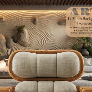 Zen Garden Zoom Terapeuta de fondo Google se encuentra con la terapia remota Microsoft Teams Fondo de terapia en línea Fondo profesional virtual