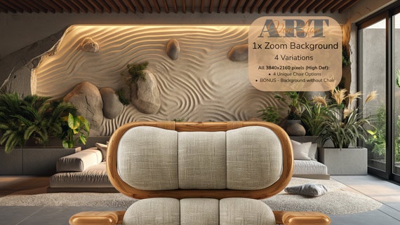 Zen Garden Zoom Background Therapist Google Meets Remote Therapy