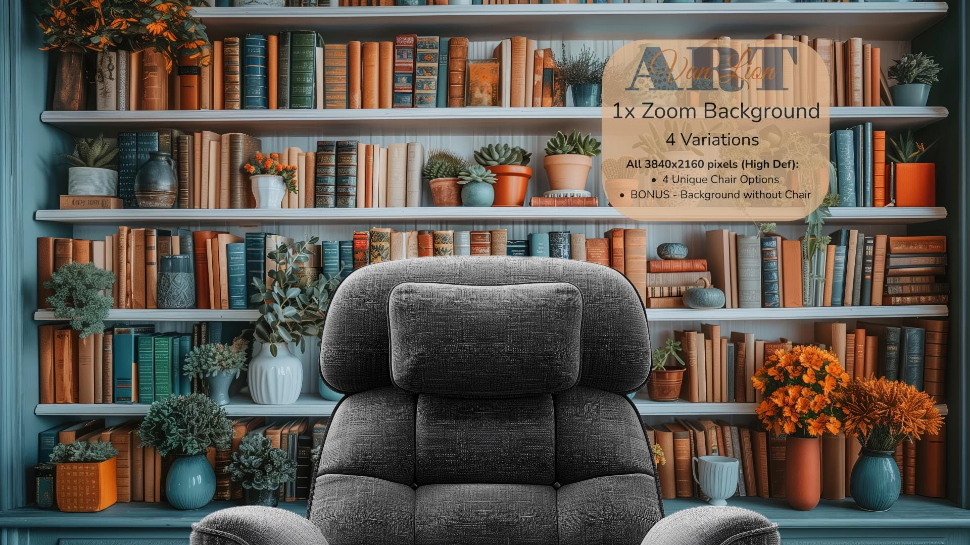 Rustic Library Zoom Background Cozy Fall Zoom Background Autumn Zoom ...