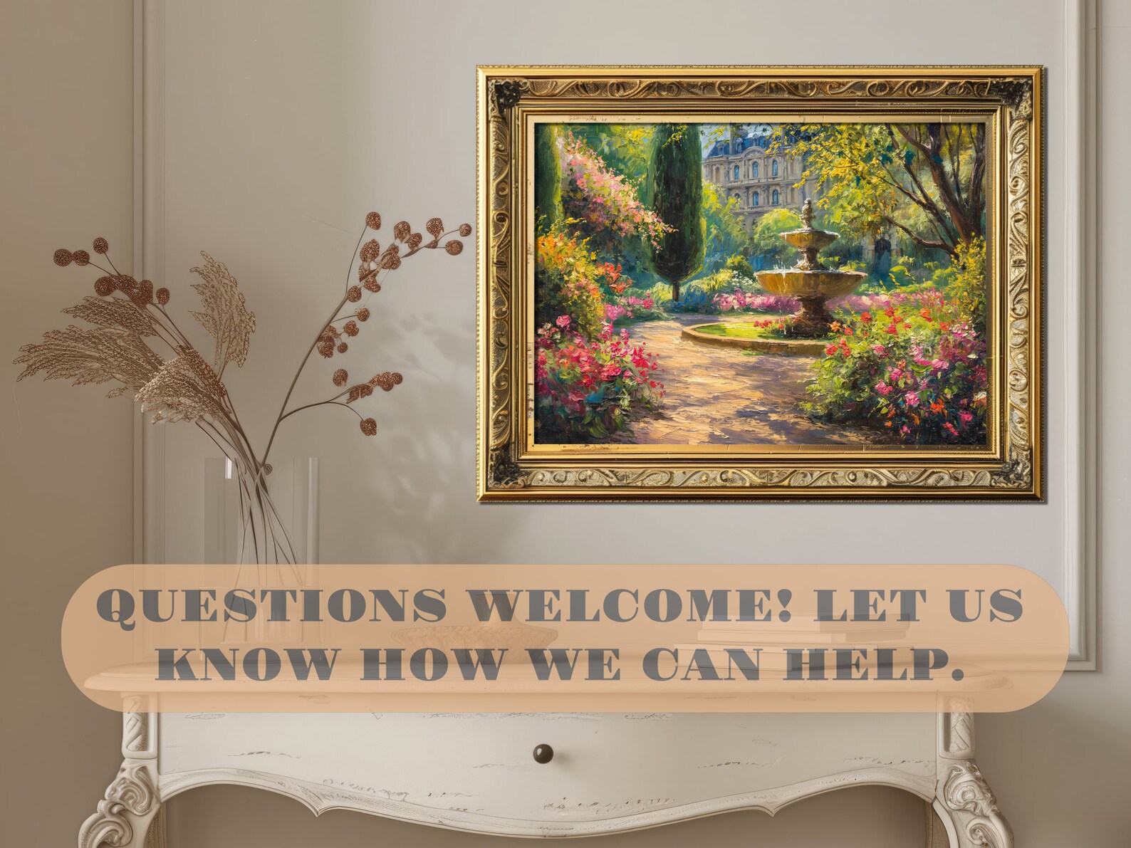 Fountain Artwork Luxembourg Garden Fountain Painting Nature Path ...