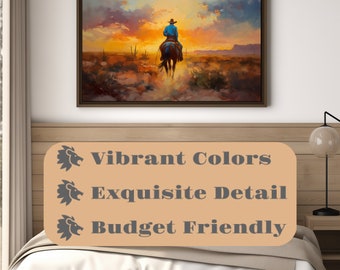 【真作】絵画　油彩　夕暮れのカウボーイと馬　牧場風景　ウエスタンアート　Y183 Amazon.co.jp: Stupell Industries カウボーイズと馬 農場 ウエスタン
