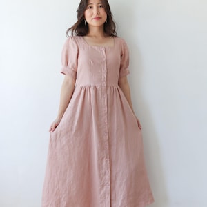 Vintage-Inspired Square Neck Dress | Madeline PDF Sewing Pattern | Sizes 0–18, Video Tutorial, Summer Linen Dress, Instant Download