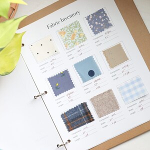 Sewing Project Planner: Fabric & Pattern Inventory Tracker (PDF ...