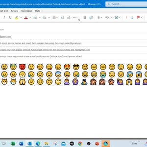 Klassisches Lookout Emojis: VBA Makro & Template (80 Unicode Emoticons)