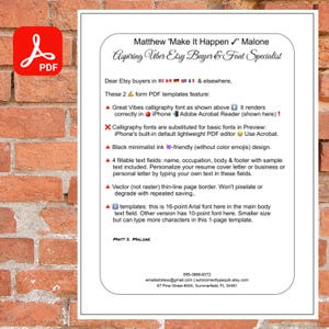 2 Pro PDF Letterhead Templates | Custom Business or Personal Stationery |  Simple and Easy Design | Customized Letters | DIY | Cover