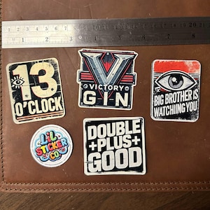 1984 - Big Brother - Doubleplusgood - 13 O'Clock - Die-cut, vinyl sticker - water bottles, laptops, computer decals