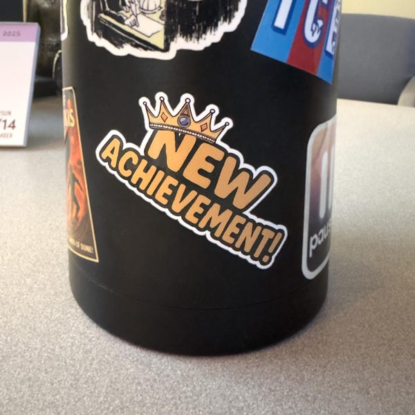 New Achievement -  Dungeon Crawler Carl - Die-cut, vinyl sticker - water bottles, laptops, computer decals