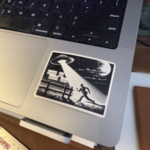 UFO Humor Decals - die-cut, vinyl sticker - water bottle, laptops, computers, decals
