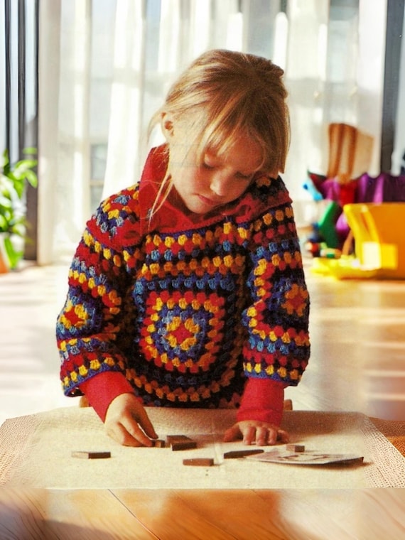 Patrón de crochet rápido y fácil para suéter de niña, patrón de