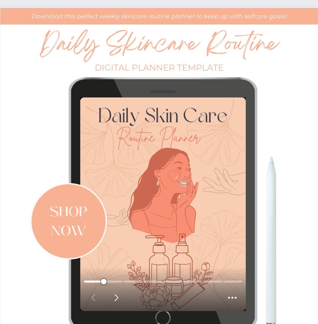 Skin Care Routine Digital Planner Etsy