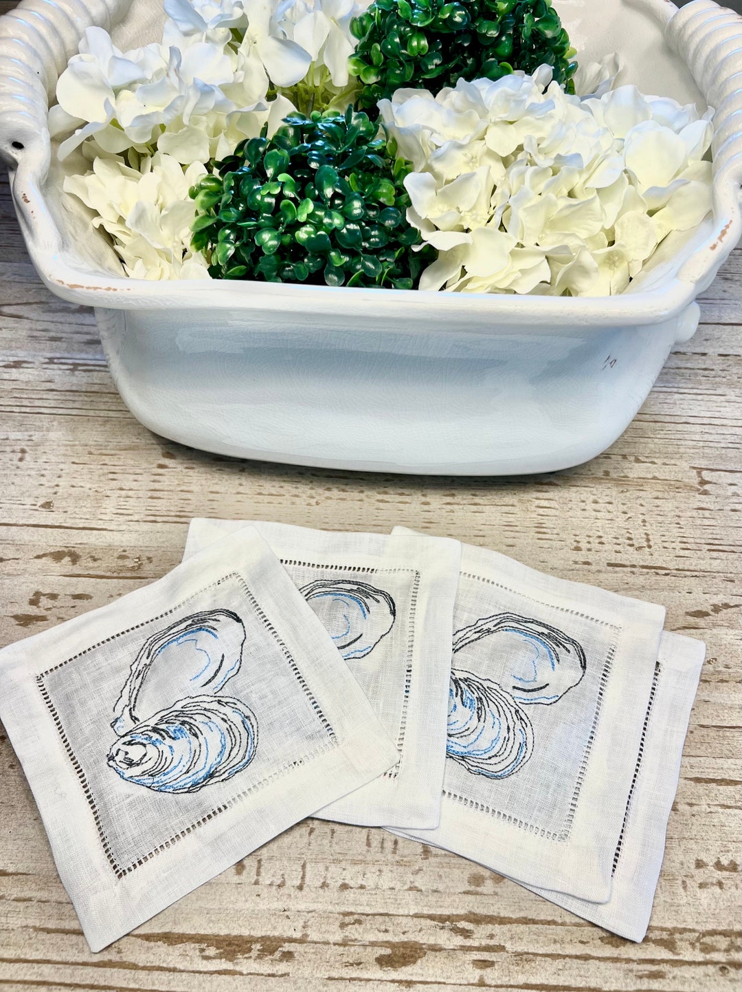 Blue Fish Cocktail Napkins (set of 4)