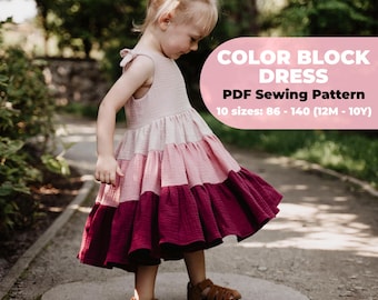 Color block dress | PDF sewing pattern