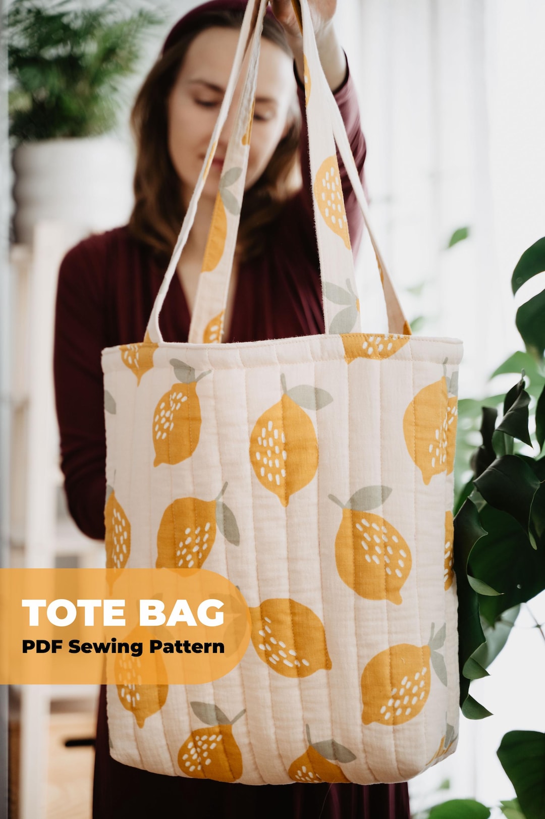 Quilted Tote Bag PDF Sewing Pattern - Etsy UK