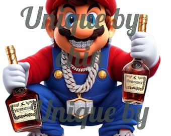Dtf png transfer super mario