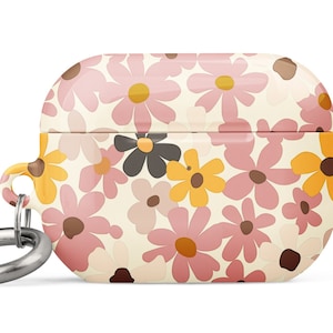 Floral Daisy AirPods Case: Personalized Protective Polycarbonate Cover