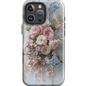 Floral Bouquet iPhone Case: Roses, Wildflowers, Tough Dual-Layer Protection