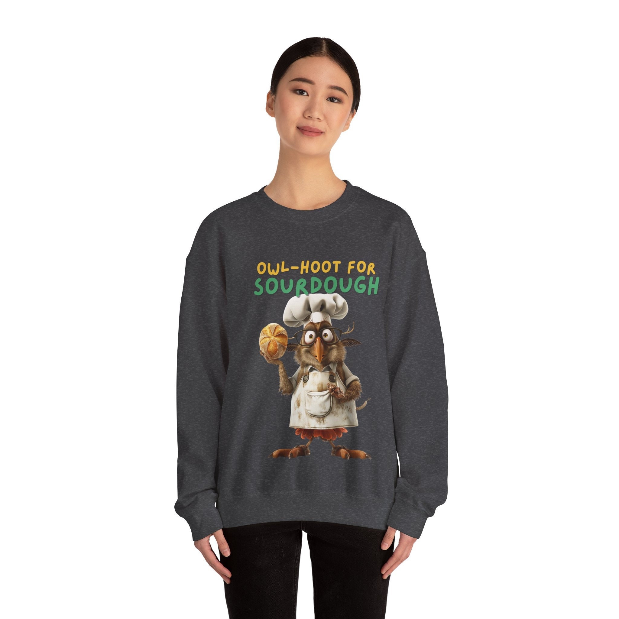 Owl Hoot for Sourdough Sweatshirt Baker Gift for Sourdough Lovers Cute Owl Chef Crewneck Funny Bakin