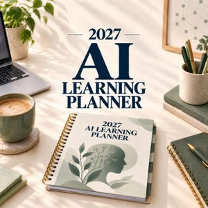 AI-leerplanner 2027 | ChatGPT, Claude & AI-tools werkboek | Printbare en Goodnotes-pdf