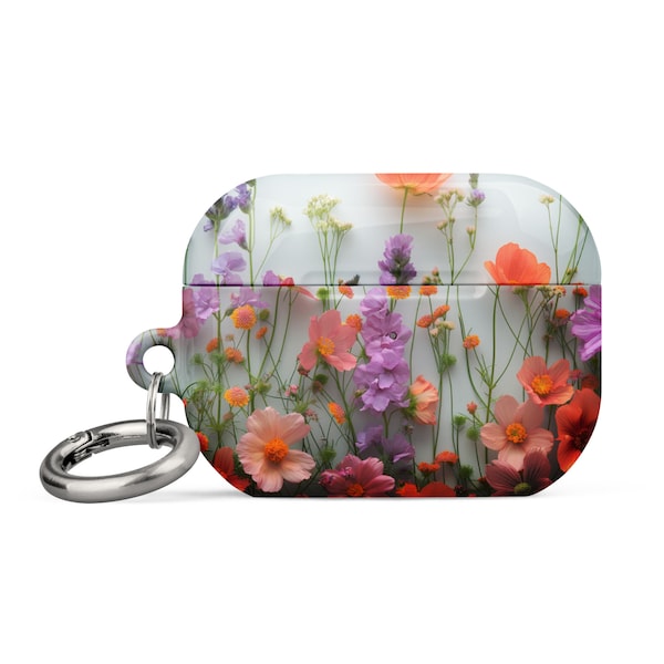 Pressed Flower, AirPod case Christmas, AirPods Pro cover, AirPods Pro 2 case, Keychain, Wildflower, AirPods Case for 1st-3rd Gen