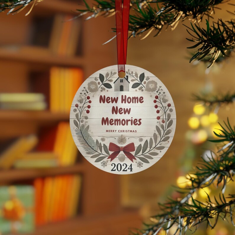 Personalized Metal Ornaments for New Home Celebrations, Christmas Decor