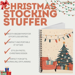 Festive Christmas Tree Spiral Notebook: Cozy Holiday Journal