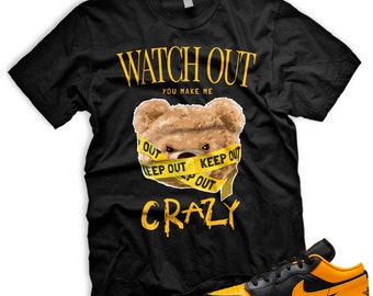 CRAZY T Shirt To Match AJ1 Low Ochre Yellow Black Sail White 1 Retro High OG