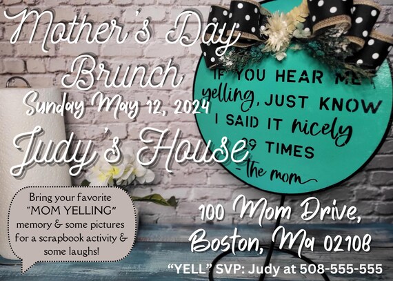 Mothers Day Brunch Invitation