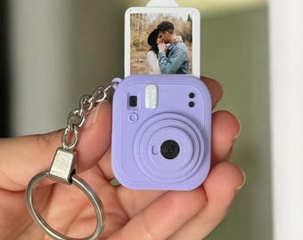 Mini Camera Keychain With Custom Photo – Personalized San Valentine Gift For Couples