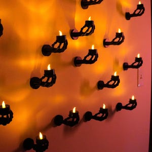 Spooky Hands Wall Candles Tealight Included | Creepy LED Candles for Halloween Wall Decor | Wall Lights| Halloween Decor | Small Spooky Hand
