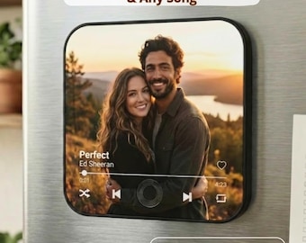 Personalized Photo Music Fridge Magnet – Our Song Valentine Gift