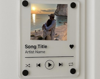 Personalized Song Plaque Magnet – Custom Photo Acrylic Keepsake